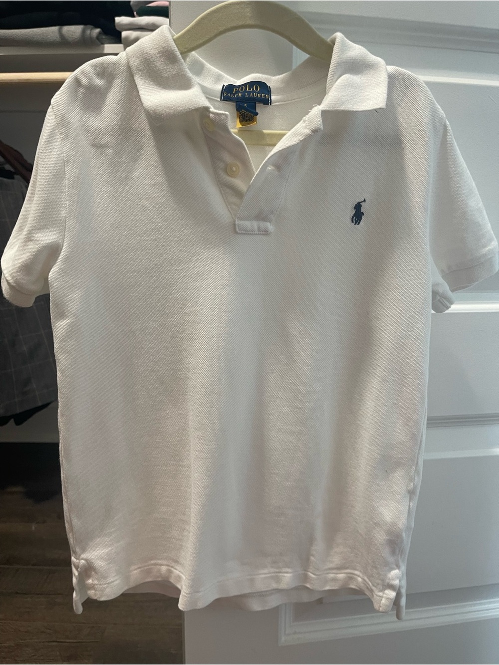 Polo by Ralph Lauren White Short-Sleeve Classic Pique Polo Shirt Boy Shirt